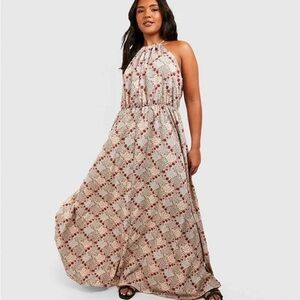Boohoo | PLUS FLORAL HIGH NECK MAXI DRESS SIZE 18